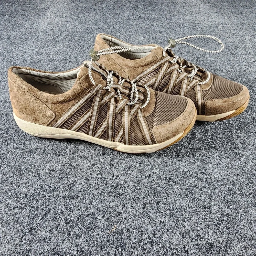 Dansko Honor Mesh Suede Drawcord Sneaker Womens Size EU 40/US 9.5-10 Brown EUC